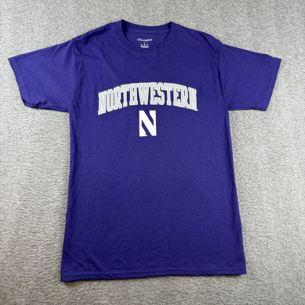 Champion‎ T-Shirt Men's Small Purple Northwestern University Wildcats NCAA Tee